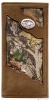 3D Belt Company BW452 Camo Wallet with Smooth Edge Trim  with Concho